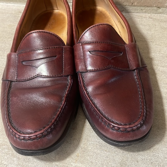 Allen Edmonds mens 10 C oxblood leather Cameron penny loafer dress shoes EUC - Picture 5 of 9